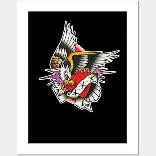 Eagle and Heart Tattoo Design Posters and Art